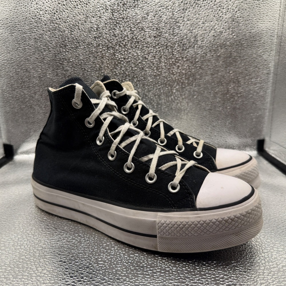 Size 9 Converse Chuck Taylor Lift Sneakers Women Black Good Platform High Top